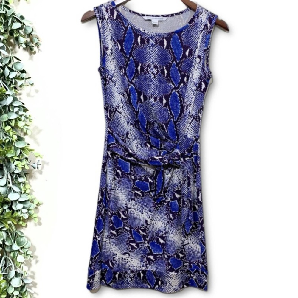 Diane von furstenberg New Della Blue python dress